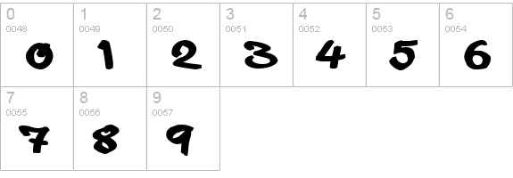 aaaiight! fat numbers 0-9 preview