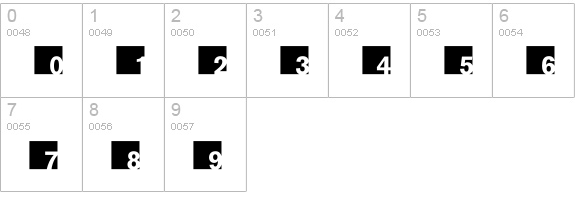 ABCLogosXYZ-Bold numbers 0-9 preview