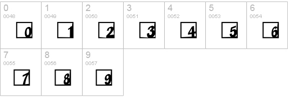 ABCLogosXYZCrazy-Oblique numbers 0-9 preview