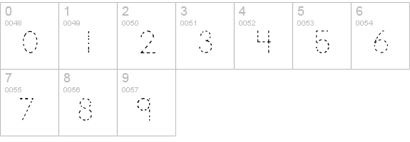 AbcPrintDotted numbers 0-9 preview