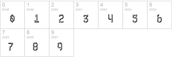 ABS9 numbers 0-9 preview
