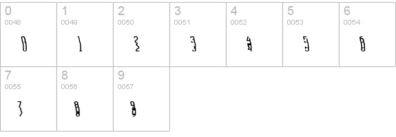 accient numbers 0-9 preview