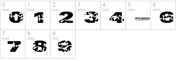 Acidio amore numbers 0-9 preview