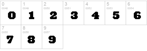 Acropolis-HTF-Black numbers 0-9 preview