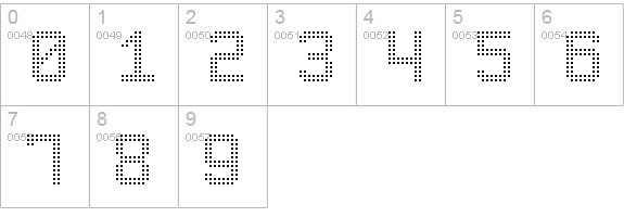 Advanced Dot Digital-7 numbers 0-9 preview
