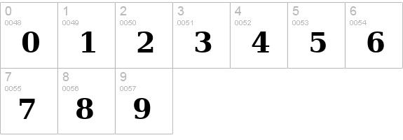 ae_Mashq Bold numbers 0-9 preview