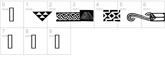 African Ornaments One numbers 0-9 preview