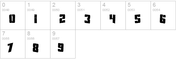 Aftershock Debris Condensed numbers 0-9 preview
