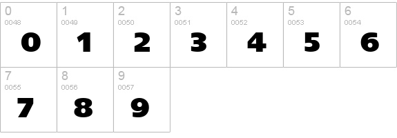 AG ForeignerULB Plain Medium numbers 0-9 preview