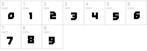 AgitProp Medium numbers 0-9 preview