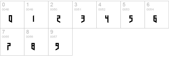 Agra Axera Regular numbers 0-9 preview