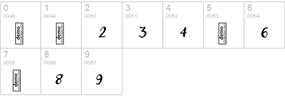 Aikaterine numbers 0-9 preview