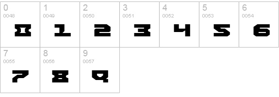 Airacobra Expanded numbers 0-9 preview