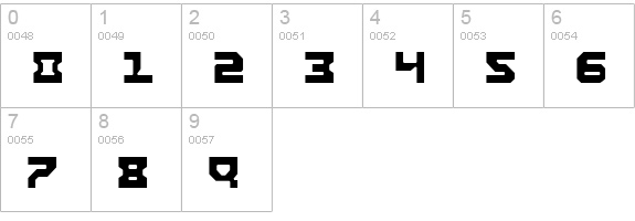 Airacobra Light numbers 0-9 preview