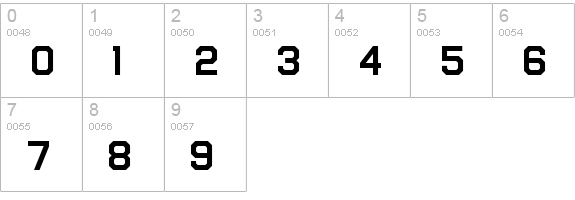 Airborne numbers 0-9 preview