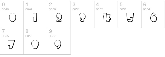 Airmole Shaded numbers 0-9 preview