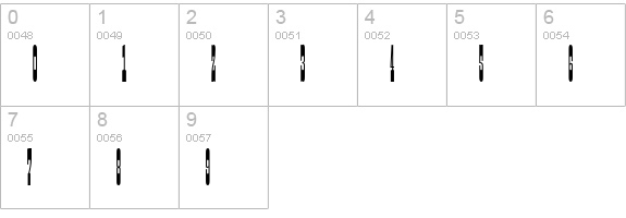 AIWood-FrenchCondensed numbers 0-9 preview