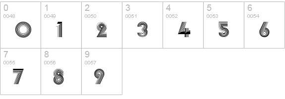 Aki Regular numbers 0-9 preview