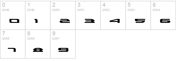Alexis Expanded numbers 0-9 preview