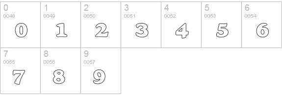 Alfredo Heavy Hollow numbers 0-9 preview
