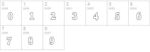 Alfredo Heavy Hollow Condensed numbers 0-9 preview