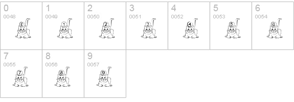 Ali-Cat numbers 0-9 preview
