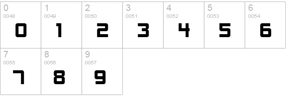 Alien Encounters Solid numbers 0-9 preview
