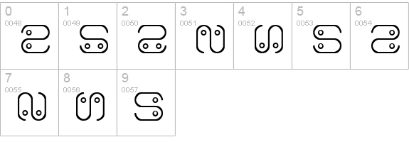 Alien Language numbers 0-9 preview