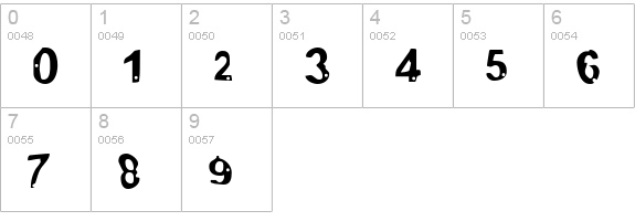 Alien MarksmanRegular numbers 0-9 preview