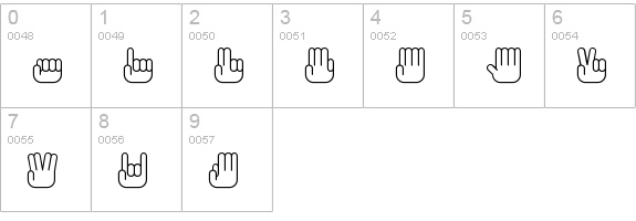 All My Hands numbers 0-9 preview