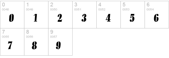 Allegro Regular numbers 0-9 preview