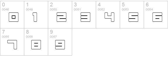 Almanaque Outline numbers 0-9 preview