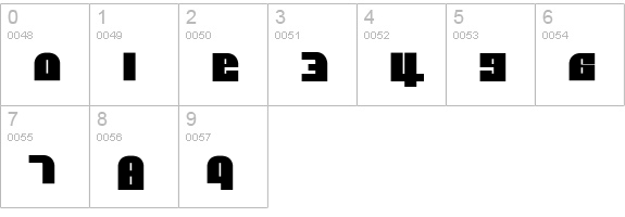Alpha Flight Solid Small Caps numbers 0-9 preview