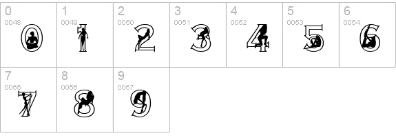 Alpha-Silouettes 2 numbers 0-9 preview