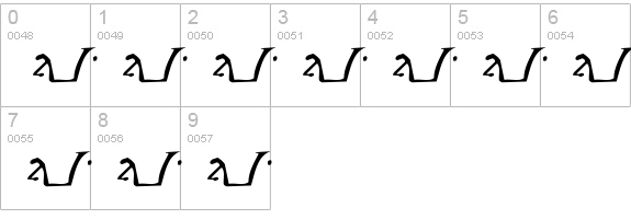 Alphabet of the Magi numbers 0-9 preview