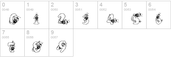 AlphaBizzyBee numbers 0-9 preview