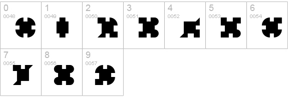 AlphaGeometrique-Black numbers 0-9 preview