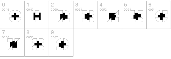 AlphaGeometrique-Regular numbers 0-9 preview