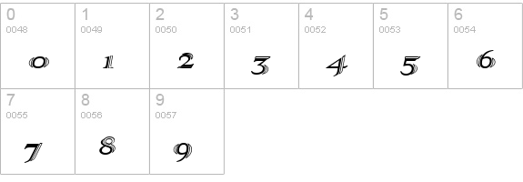 AlphaRev numbers 0-9 preview