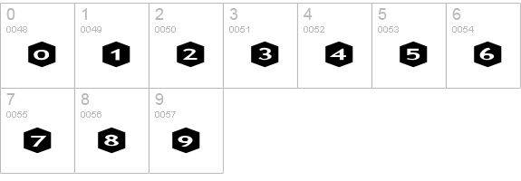 AlphaShapes hexagons 3 numbers 0-9 preview