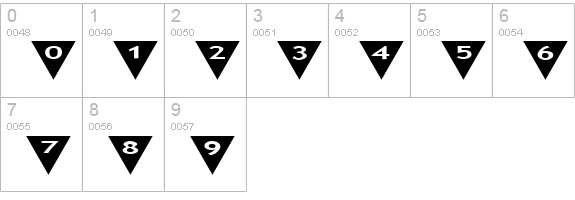 AlphaShapes triangles 2 numbers 0-9 preview