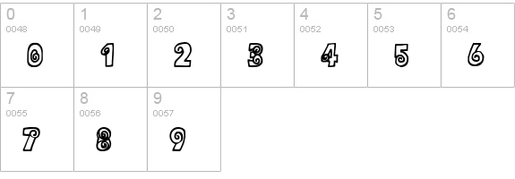 Alphasnail numbers 0-9 preview