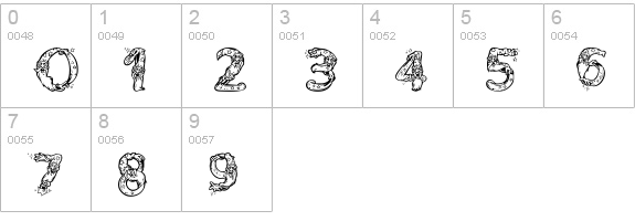 AlphaWizard numbers 0-9 preview