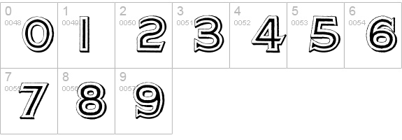 Altea numbers 0-9 preview