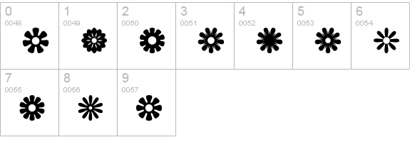 AltemusBursts numbers 0-9 preview