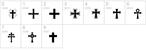 AltemusCrosses numbers 0-9 preview