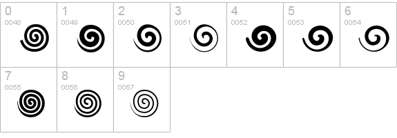 AltemusSpirals numbers 0-9 preview