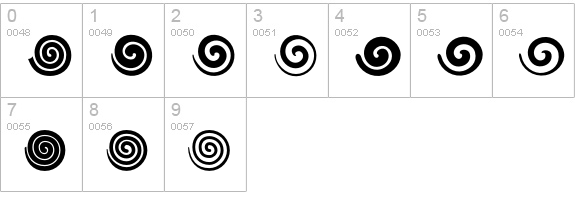 AltemusSpiralsBold numbers 0-9 preview