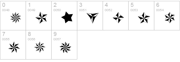 AltemusStars numbers 0-9 preview