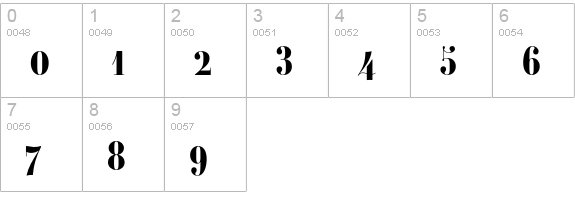 Ambroise Firmin Bold numbers 0-9 preview